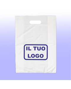 Buste in plastica bianca LD 100my personalizzata un colore 100kg